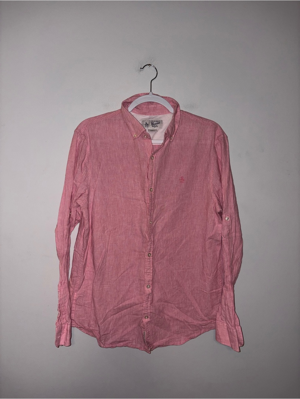Penguin | Pink Button Up Longsleeve